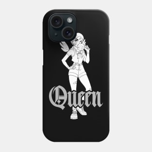 White out Anime Queen Girl with baseball bat Phone Case