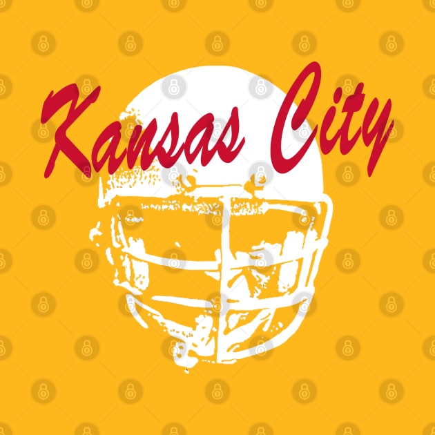 Kansas City Old School Football (Gold) by Locker Room Originals