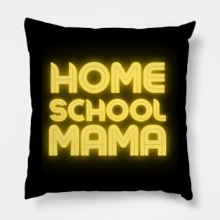 Homeschool Mama Neon Yellow Pillow