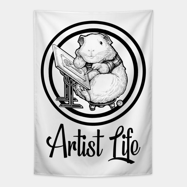 Guinea Pig - Artist Life Tapestry by Nat Ewert Art