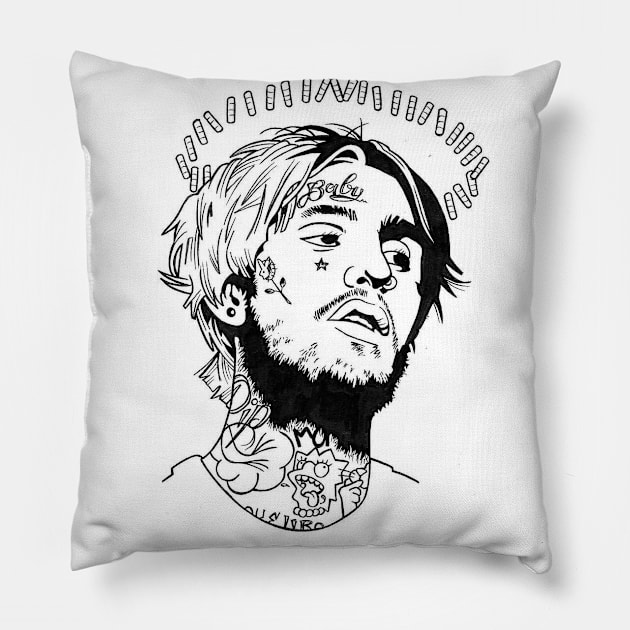 lil peep1 Pillow by dfh2342