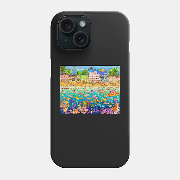 tropical swim beach party Phone Case by astrongwater