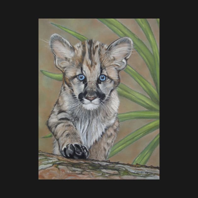 cute baby cougar big cat wildlife by pollywolly