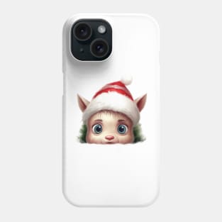 Christmas Peeking Baby Unicorn Phone Case