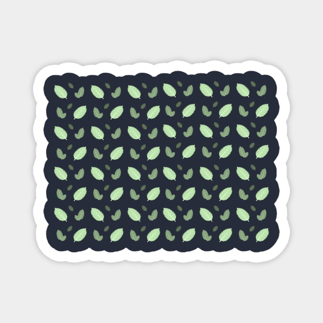 Mint Leaves Fresh Pattern Magnet by elrathia