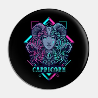 Zodiac CAPRICORN NEON Series Pin