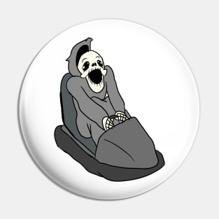 Spoopy Man has fun time on Bumper cars Pin