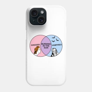 Venn Diagram - Gingers/Vampires Phone Case