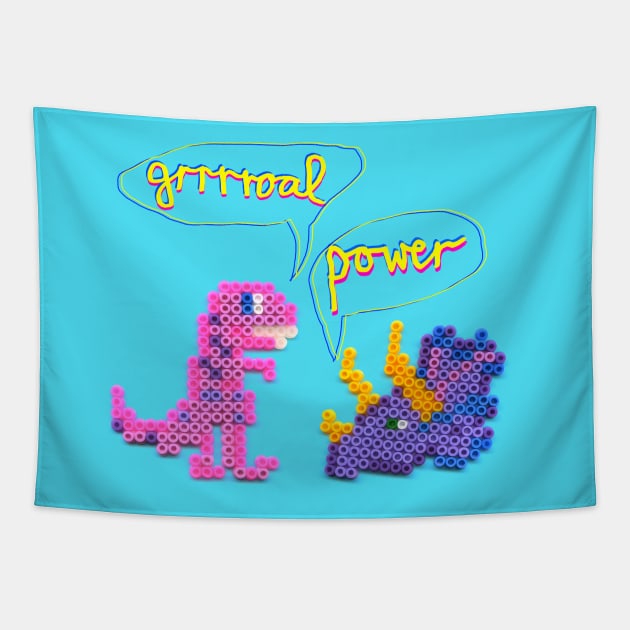 GROAL POWER -  GRL PWR dinosaur style! Tapestry by heyK