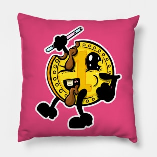 Benny Bad Chocolate Penny Coin Retro Cartoon Pillow