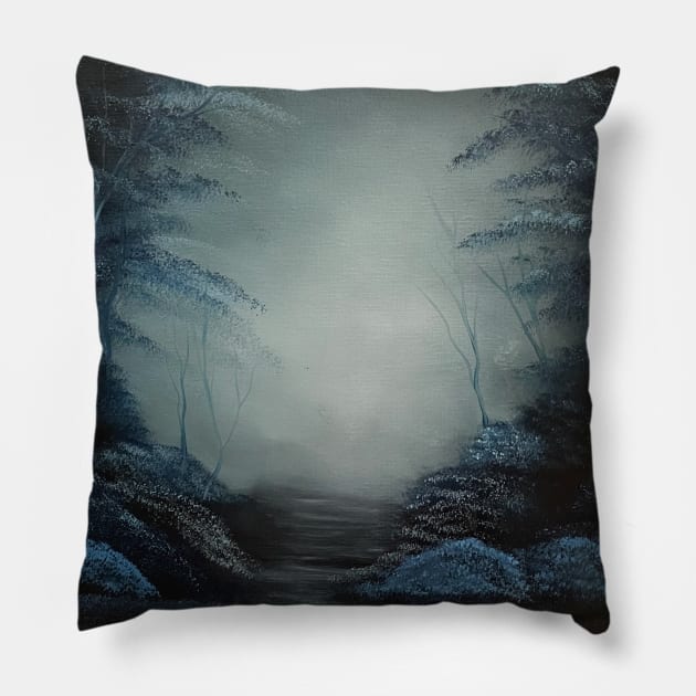 Dark Fantasy Forest Pillow by J&S mason