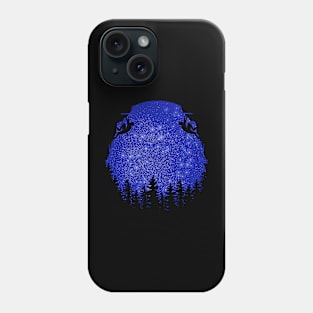 climb the cliff in the starry night sky Phone Case