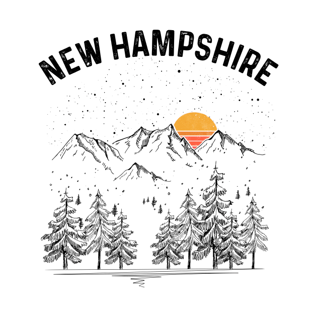 New Hampshire State Vintage Retro by DanYoungOfficial