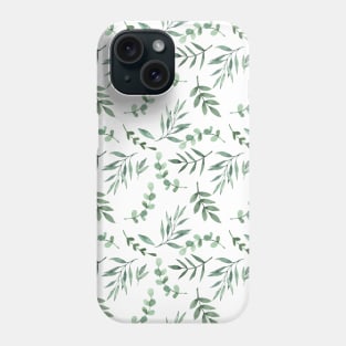 Eucalyptus leaves pattern Phone Case