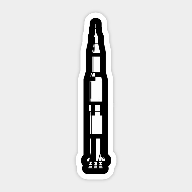 Apollo Saturn V Nasa Moon Rocket Saturn V Sticker Teepublic