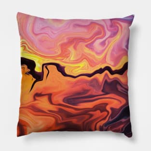 Liquid Marble, Sunrise Colours Pillow