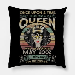 Girls 18th Birthday Queen May 2002 Queen Birthday Pillow