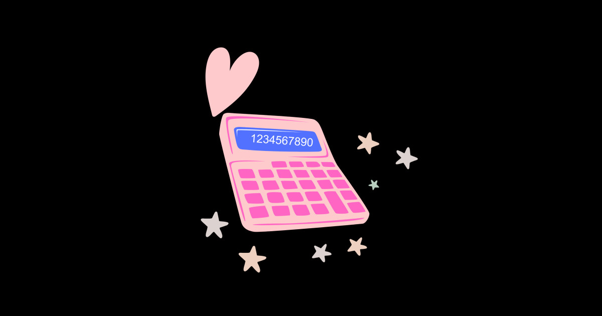 I heart Math with Calcu - I Love Math With Calculator - Sticker | TeePublic