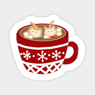 Merthur Hot Chocolate Cats Magnet