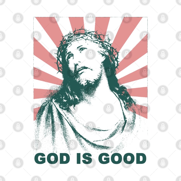 vintage retro jesus god is good by psninetynine