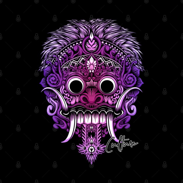 Rangda Mask - Purple by Gofart