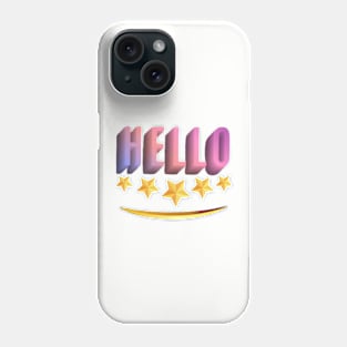 hello text artwork. Phone Case