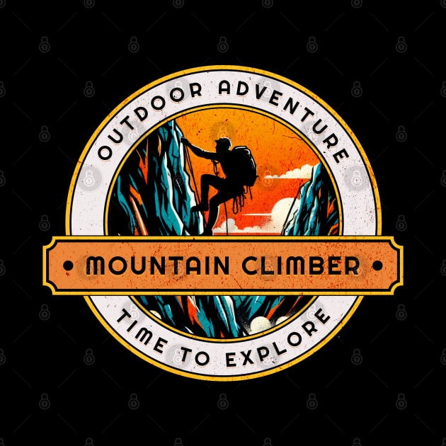 Mountain Climber Outdoor Adventure Design by Miami Neon Designs