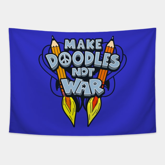 Make Doodles, Not War Tapestry by Originals by Boggs Nicolas