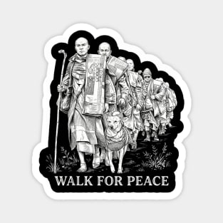 Walk for Peace Monks with Aloka Magnet