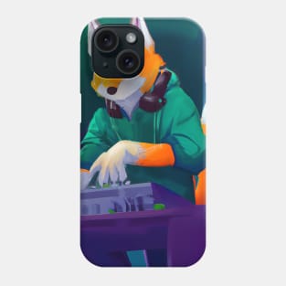 Fox at the DJ booth Phone Case