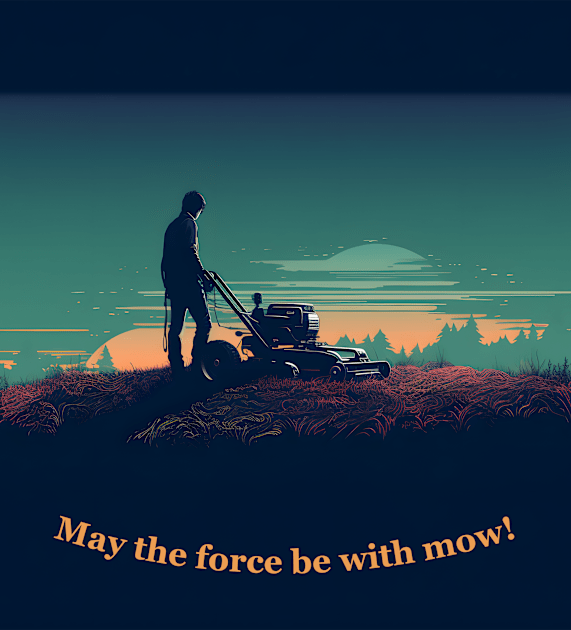 May the force be with mow! Kids T-Shirt by baseCompass