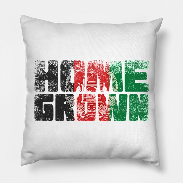 Home Grown Afghan Flag Pillow by ThyShirtProject - Affiliate