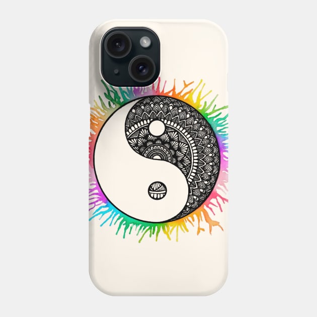 Mandala Yin Yang Phone Case by MyownArt