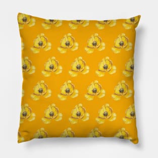 Yellow tulip pattern Pillow