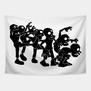 White Zombie Shiluet Tapestry