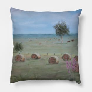 'Haybale Paddock' Pillow