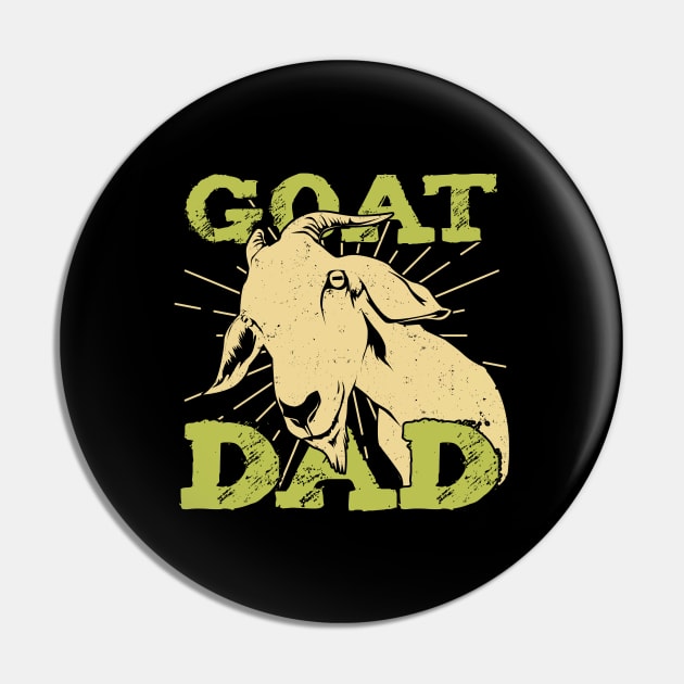 Goat Dad Farming Farmer Gift Pin by Dolde08