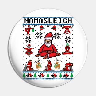 Namasleigh Yoga Funny Christmas Sweater Pin