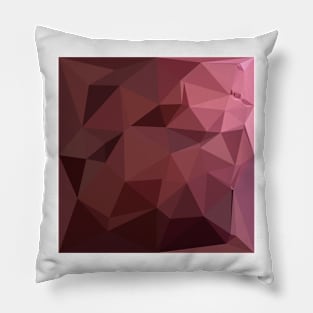 Antique Ruby Abstract Low Polygon Background Pillow