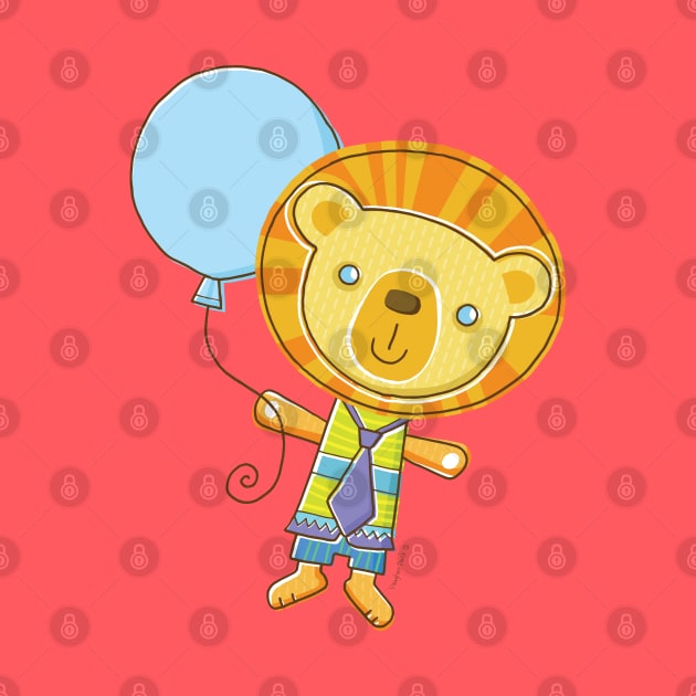 Lion holding a Balloon by vaughanduck