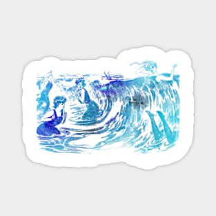 Fish In The Sea In Blue Magnet