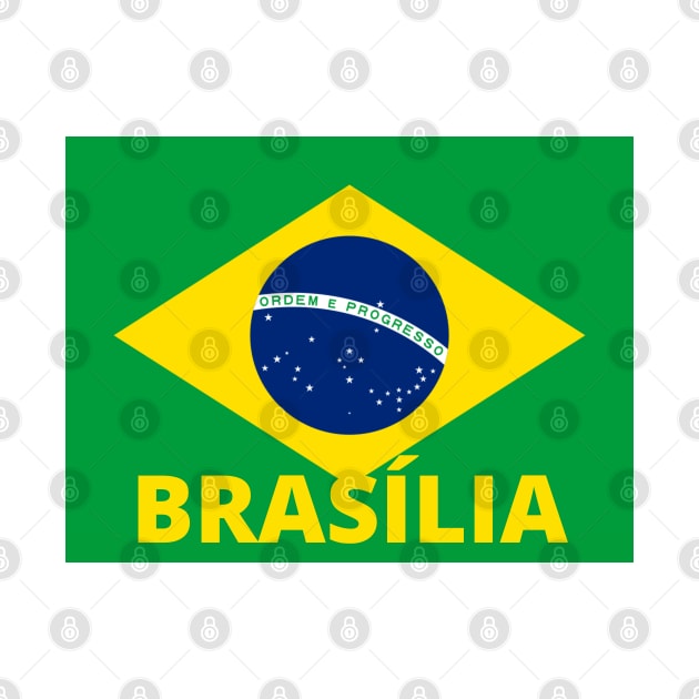 Brasília City in Brazilian Flag by aybe7elf