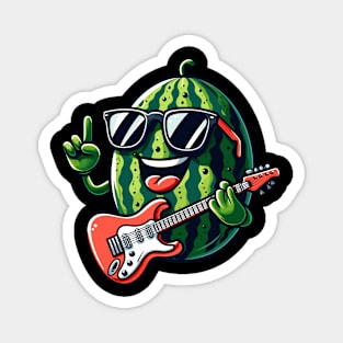 Melon Playing Guitar Magnet