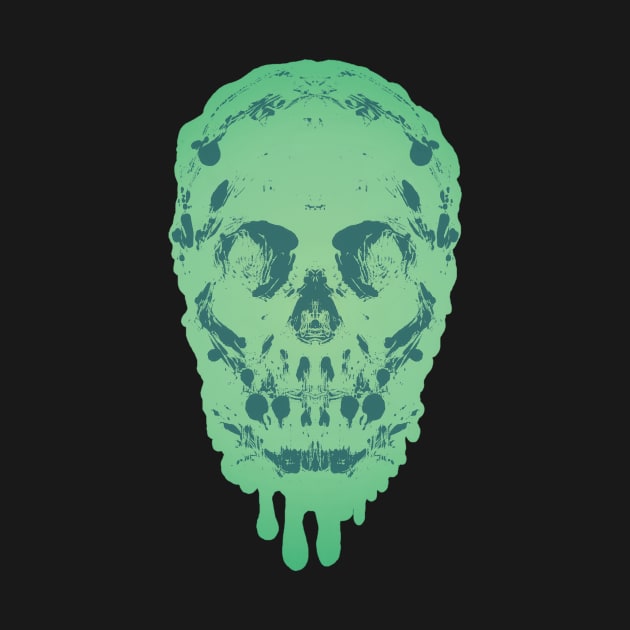 Green slimey skull by jdfm