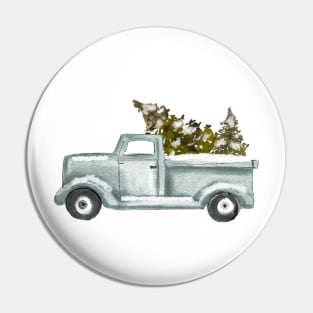 Christmas Truck tree Pin