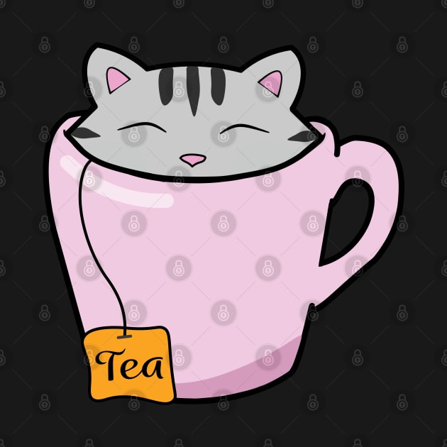 Cute cat in a tea cup by Purrfect