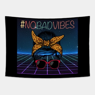 No Bad Vibes-80s Mom Vaporwave Tapestry