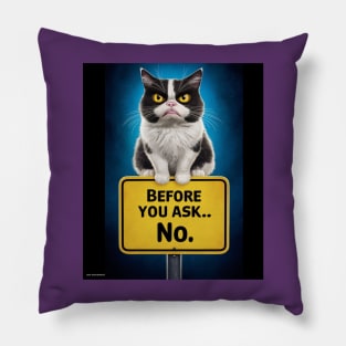 angry cat Pillow