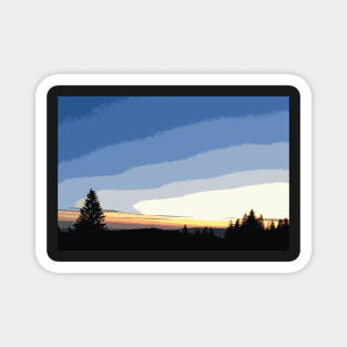 Forest nightfall Magnet