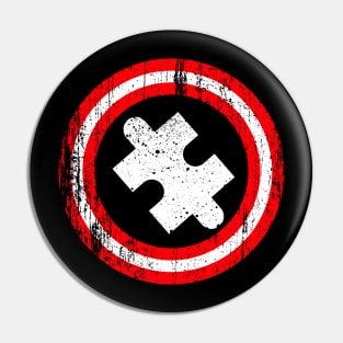 Captain Autism Superhero Gifts Autism Awareness Month Design Pin